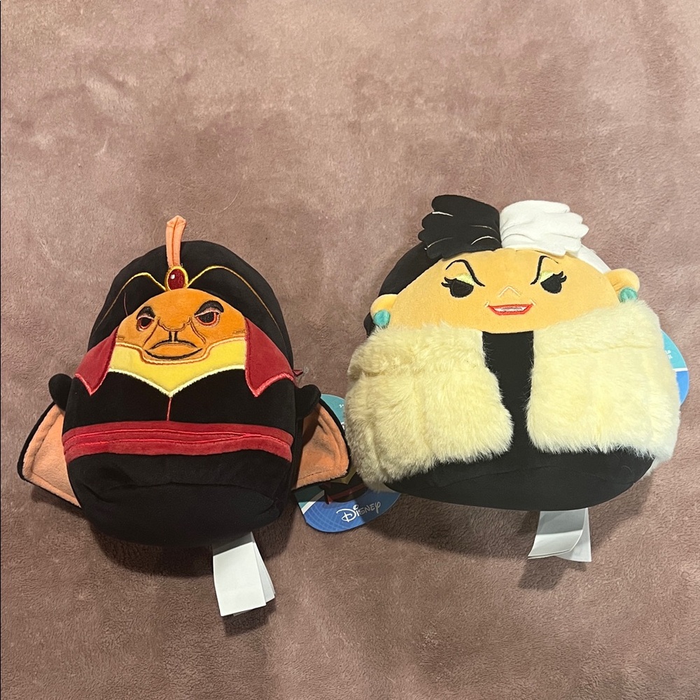 Original Squishmallows Disney Villains Plush Duo - Cruella De Vil & Jafar